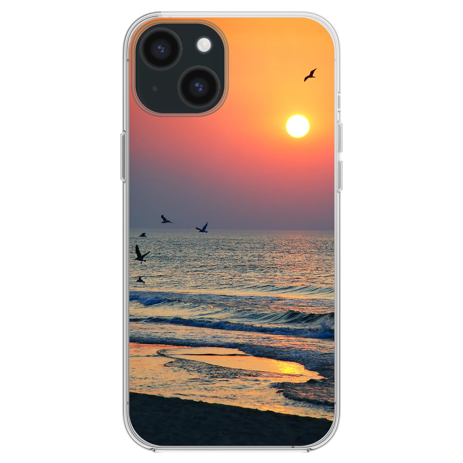 Amazon.com: Blingy's for iPhone 15 Case, Fun Sunset Beach Pattern